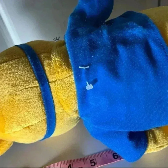 Disney Winnie the Pooh Plush Super Hero 14" Floppy Toy Bear Lovey Blue Eye Mask - Picture 5 of 6